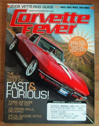 CORVETTE FEVER 2008 FEB - VETTE-RODS, TIMBER WOLF